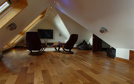 Home in cinema in loft conversion